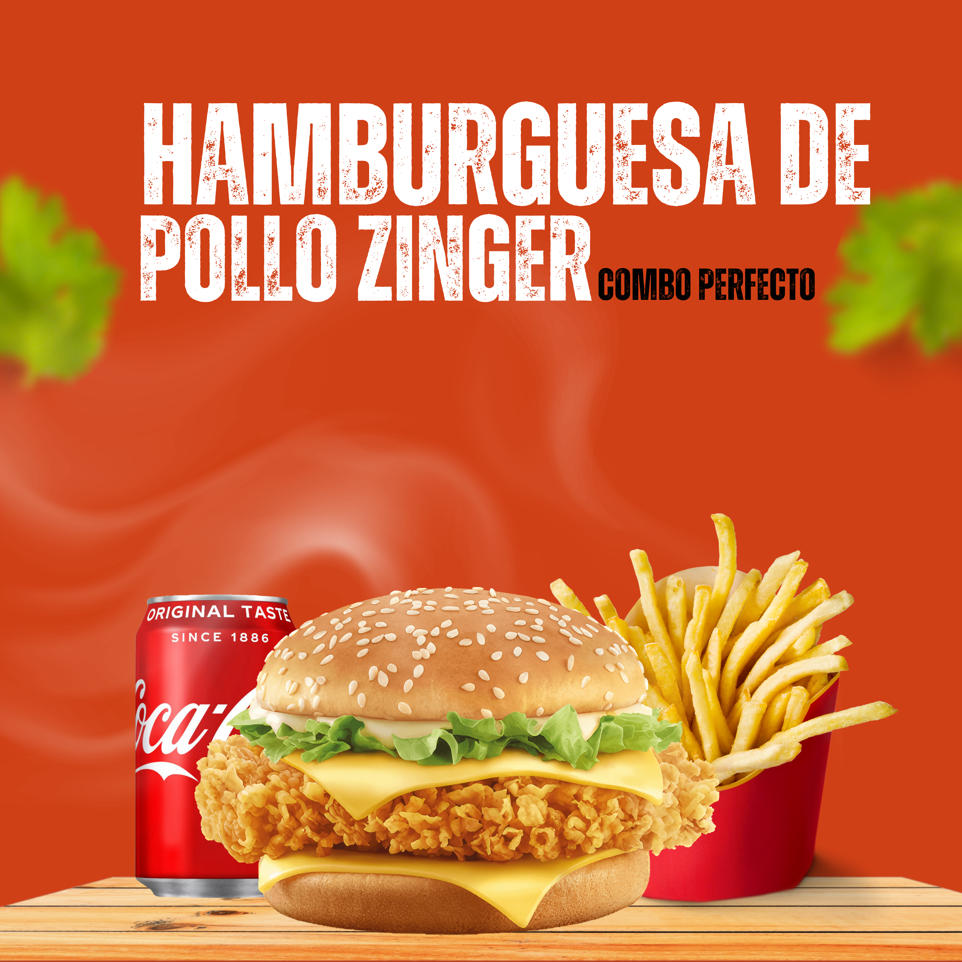 Hamburguesa de Pollo Zinger Combo Perfecto