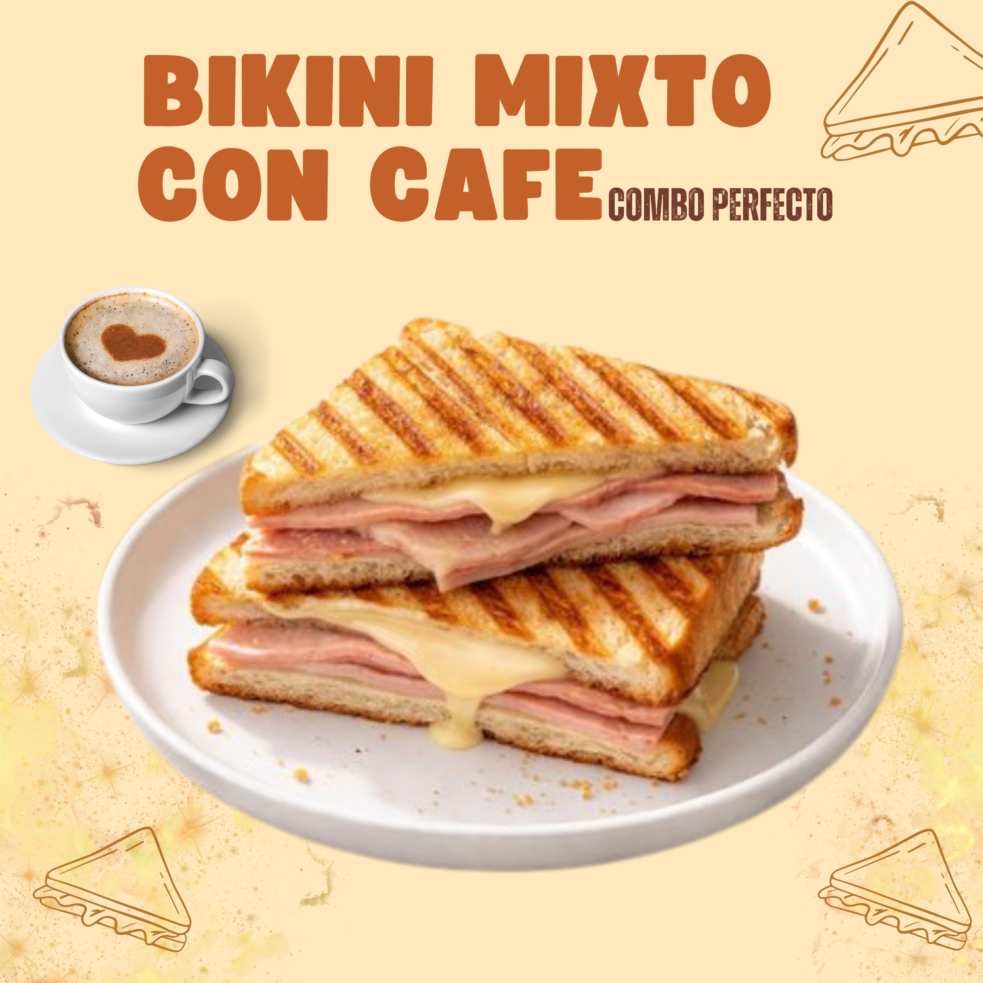 Mixed Sandwich With Coffee