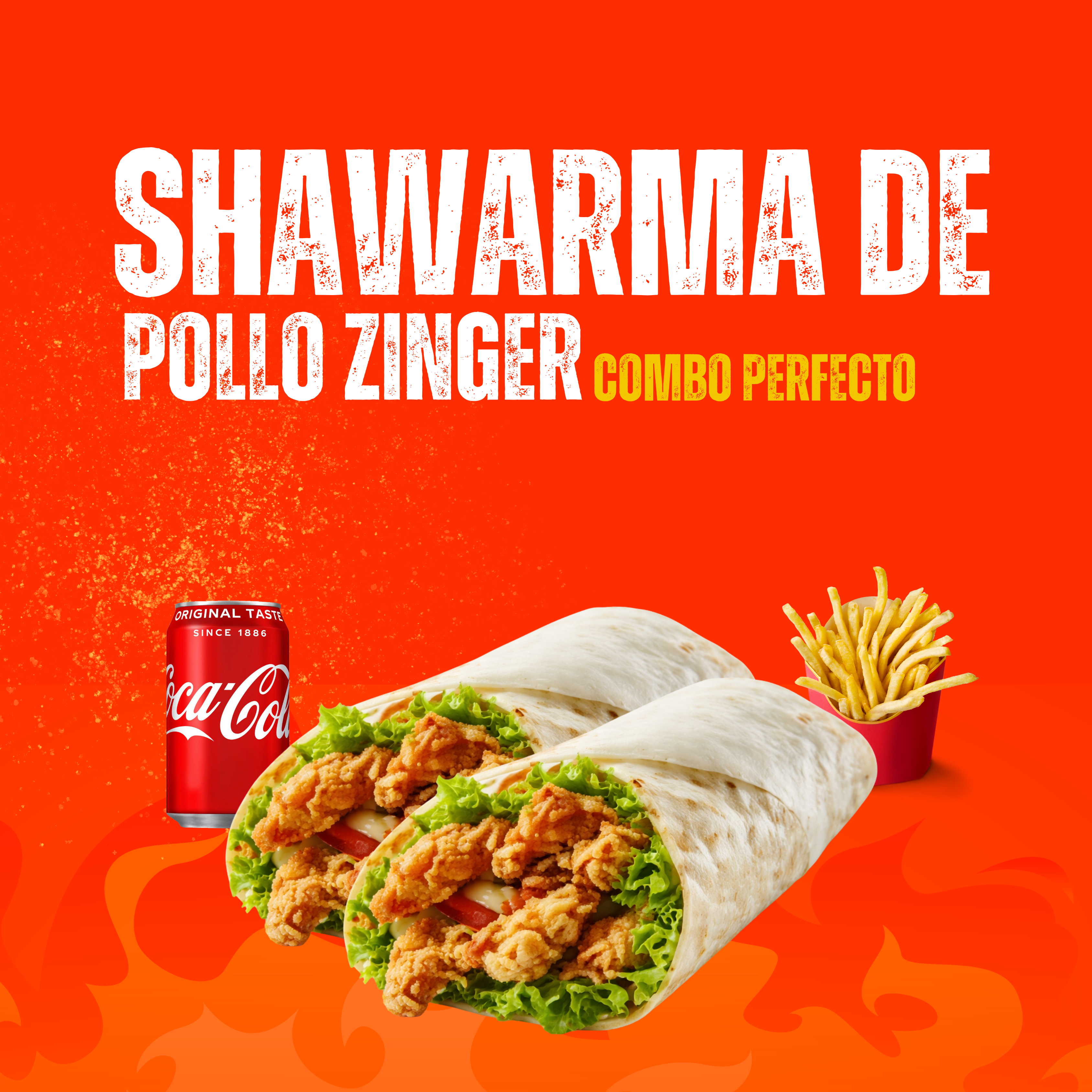 Shawarma de Pollo Zinger Combo Perfecto
