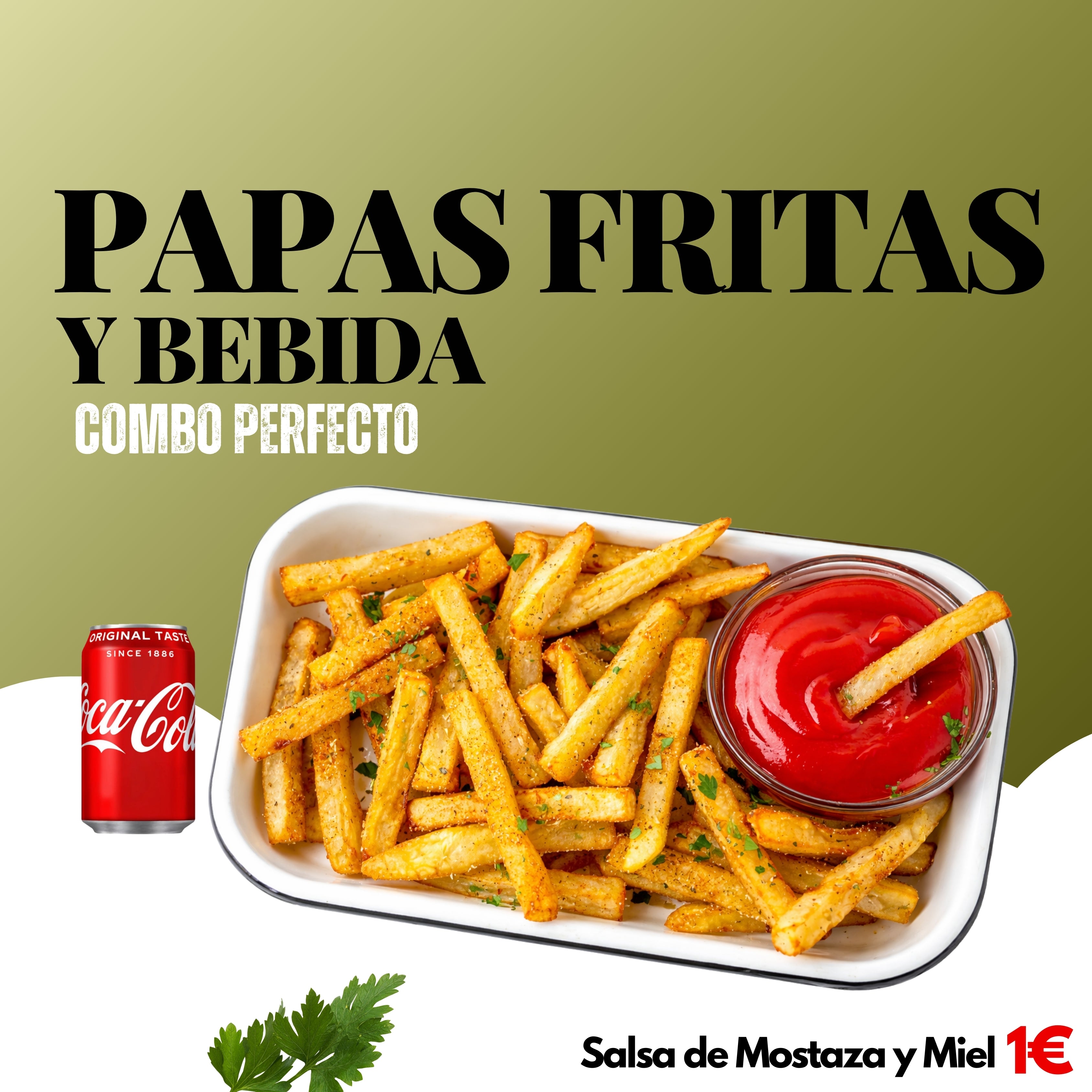 Papas Fritas y Bebida Combo Perfecto